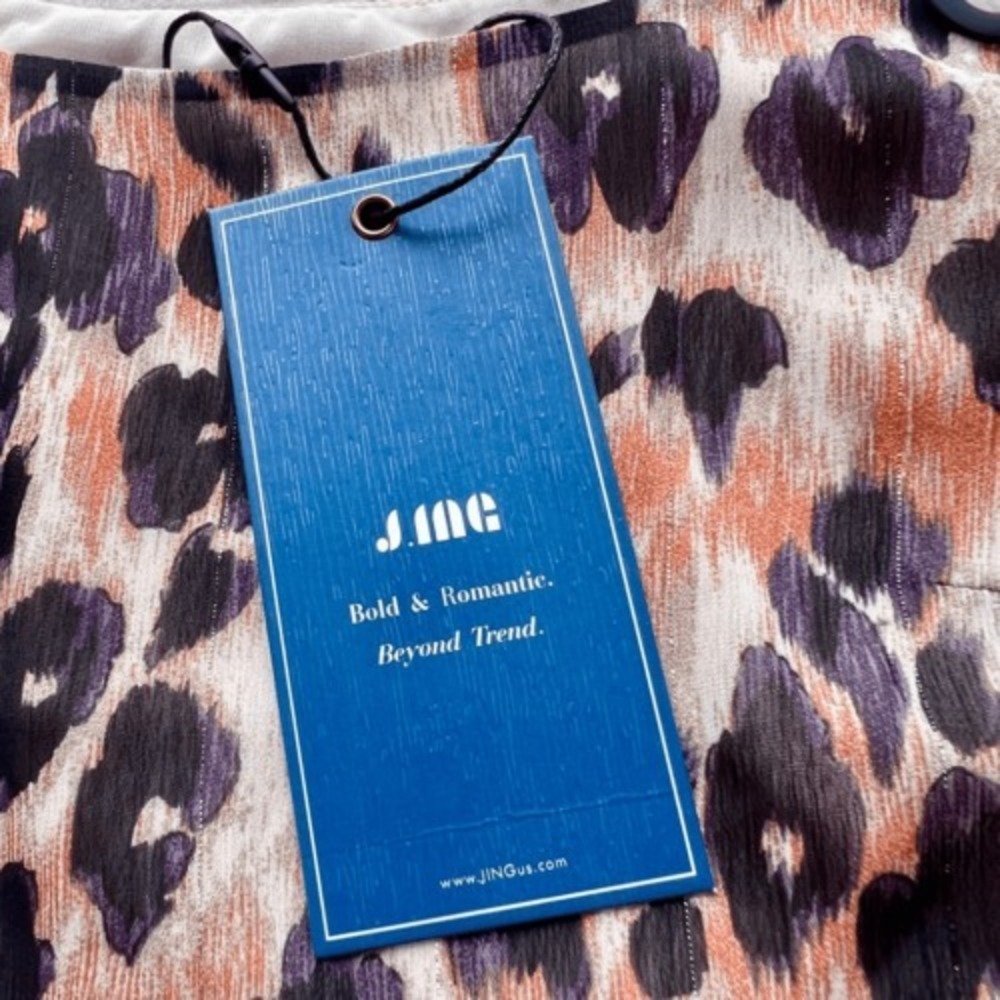 J.ING Women's Multicolor Animal Pattern Allover Print Sleeveless Top Size Small - Picture 2 of 7